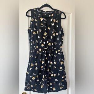 Denver Hayes Black and Gold Floral Mini Dress